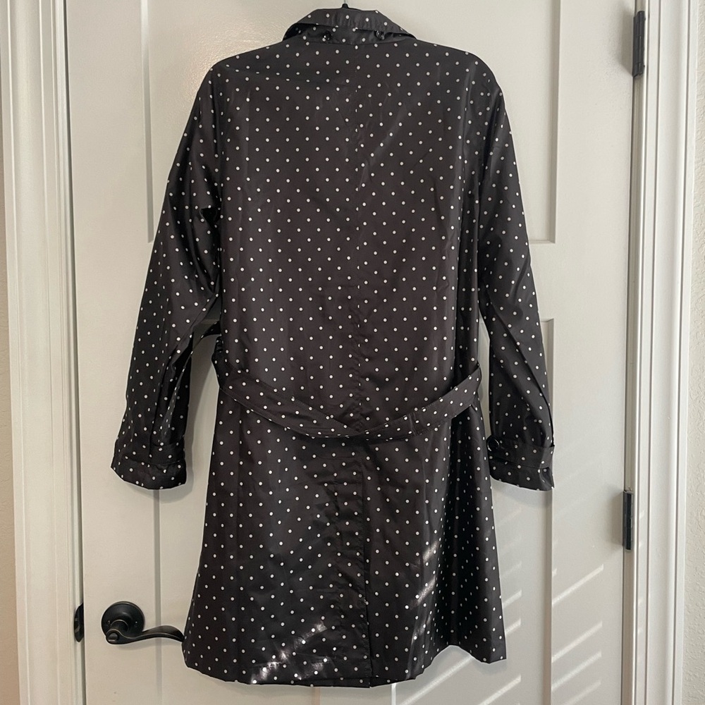 Vintage Polka Dot Belted Trench Rain Coat - Picture 2 of 7